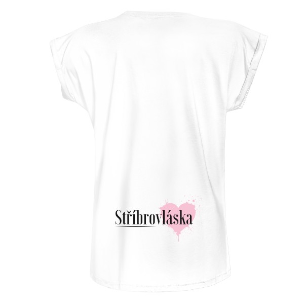 oboustranný potisk - nebarvím odrůstám/Stříbrovláska (bílé)