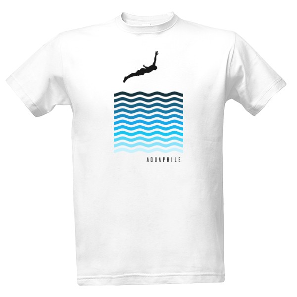Tričko s potiskem Aquafil - plavec