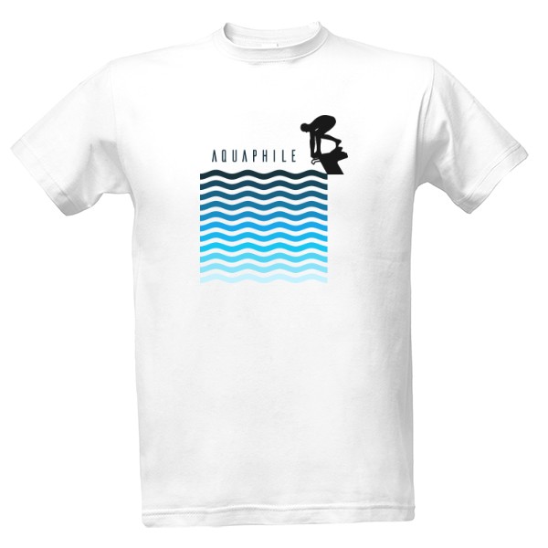 Tričko s potiskem Aquafil - plavec