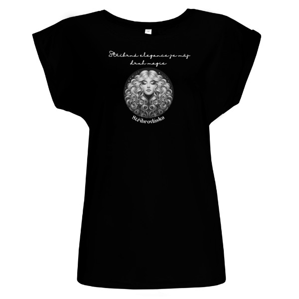 Tričko s potiskem Stříbrná elegance je můj druh magie