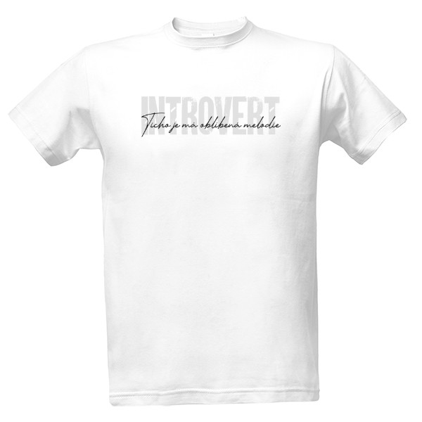 Tričko s potiskem Ticho je má oblíbená melodie